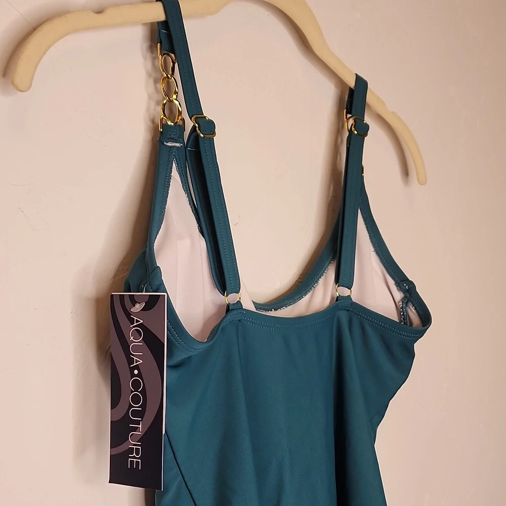 NWT Sz S AQUA COUTURE one Pc swimsuit B92 - Picture 5 of 12